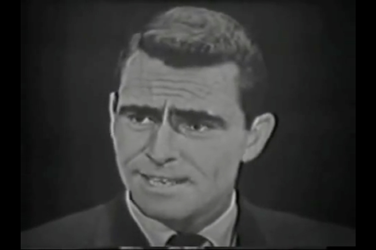 Serling talks to Mike Wallace in 1959.
