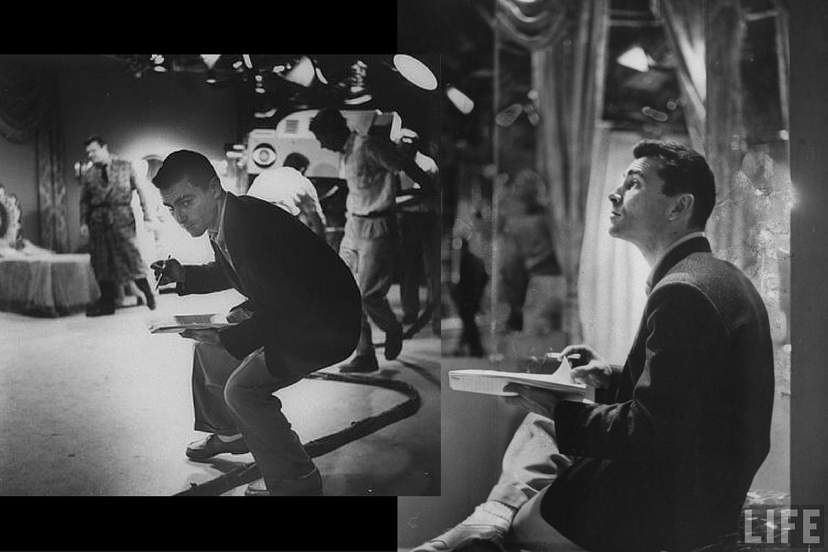 Serling photographed by Dean Loomis for LIFE Magazine during rehearsals and filming of a show for CBS in 1955. Credit: Dean Loomis/LIFE